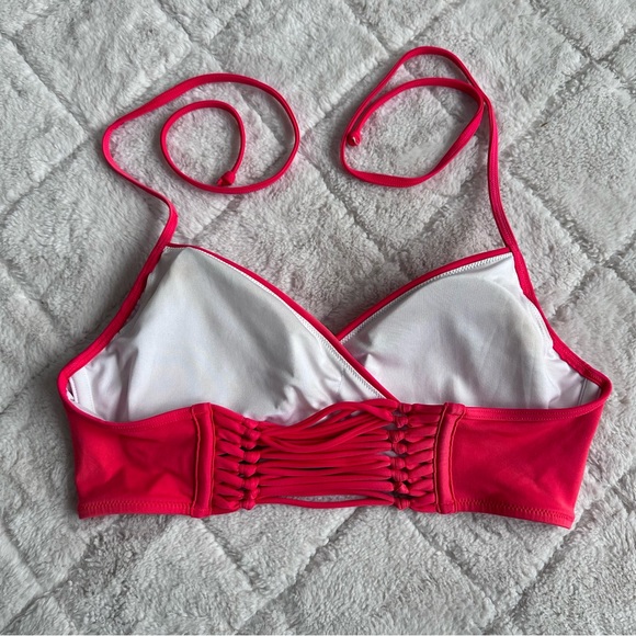 Victoria's Secret PINK | Red Knotted Back Body Wrap Bikini Top | Size Medium - Picture 5 of 9